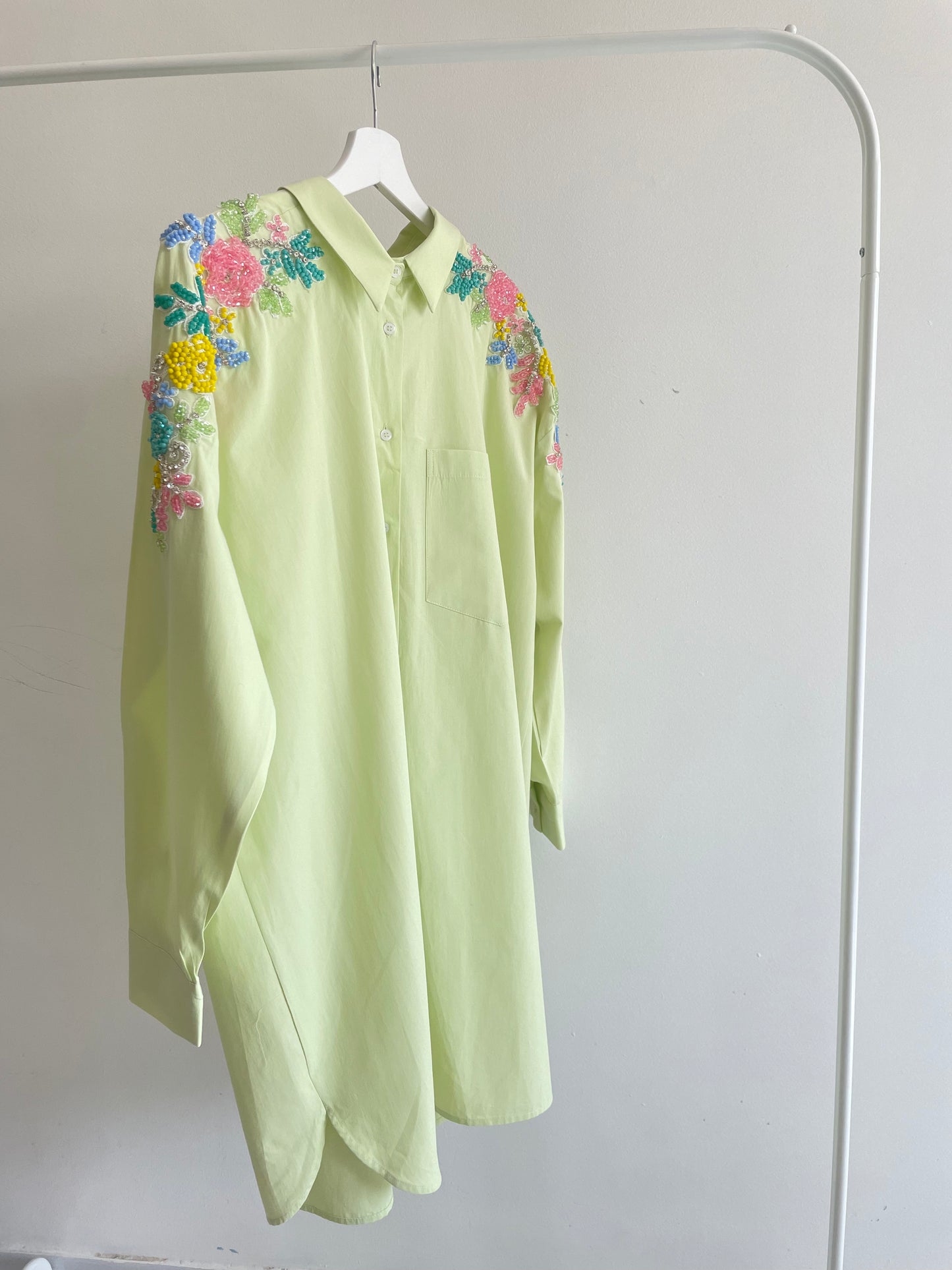 Lime green oversized shirt