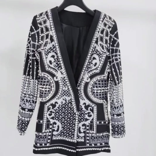 Silver embellished jacket